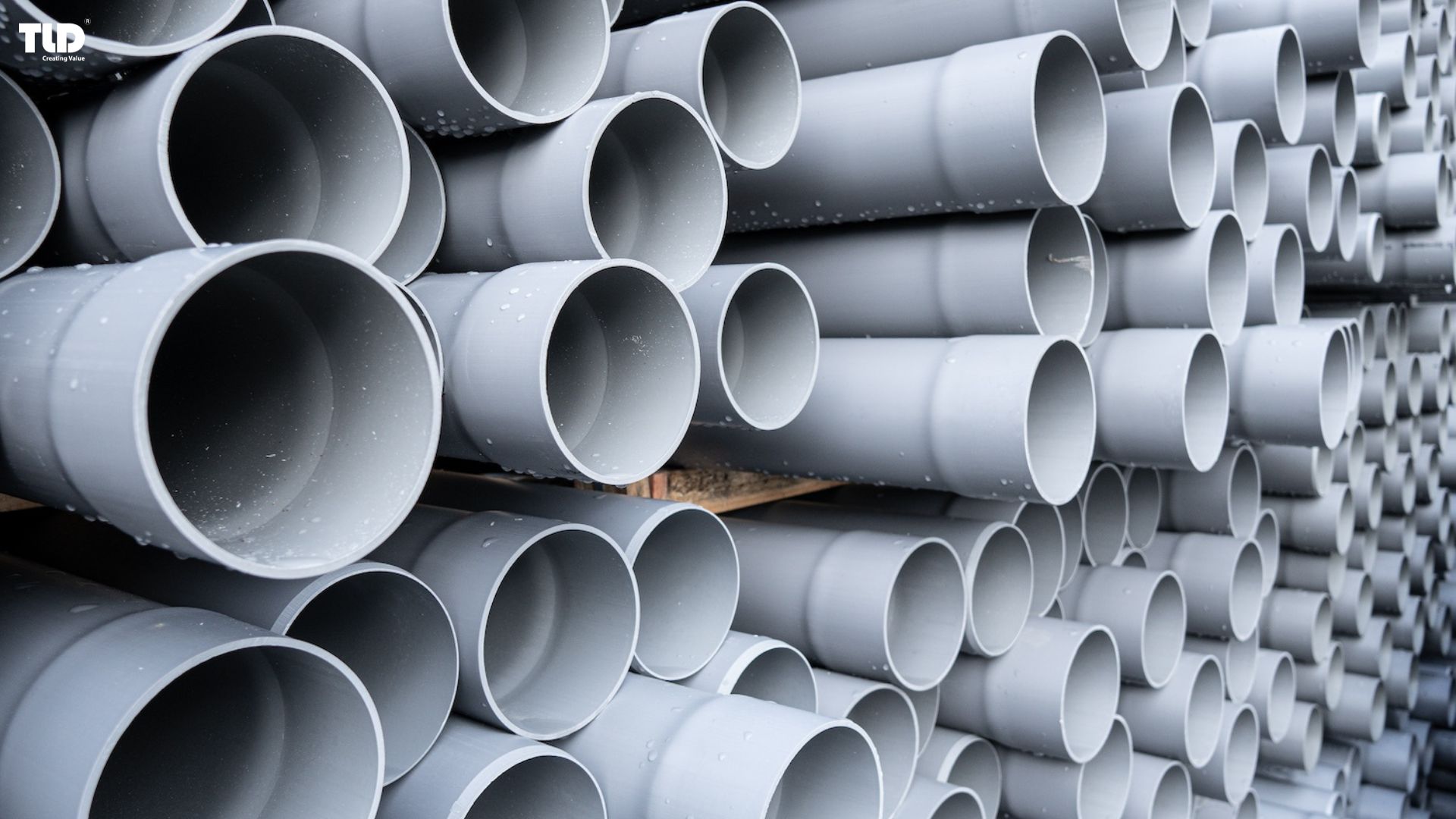 PVC pipes being formed through precision extrusion