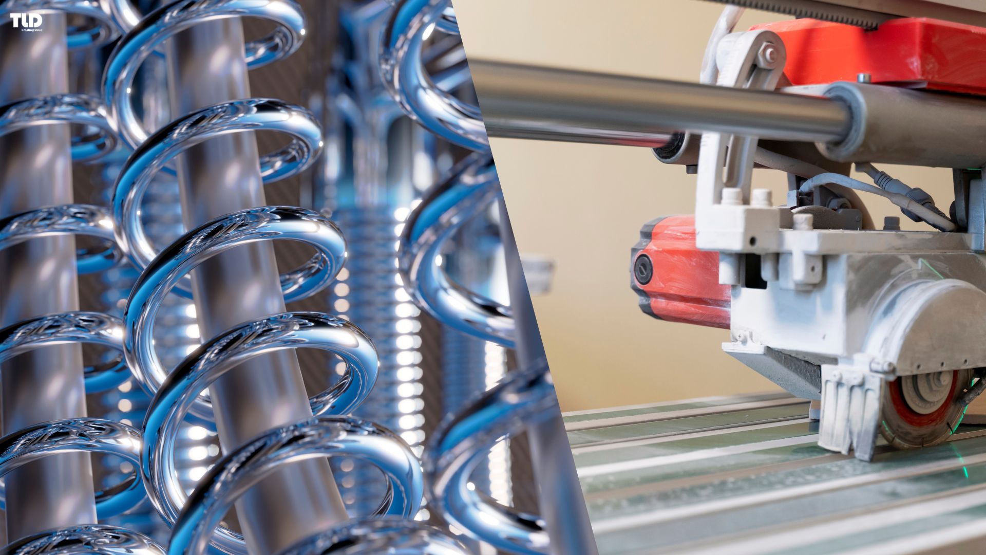 Examples of products manufactured by extrusion - pipes and injection molding - toys