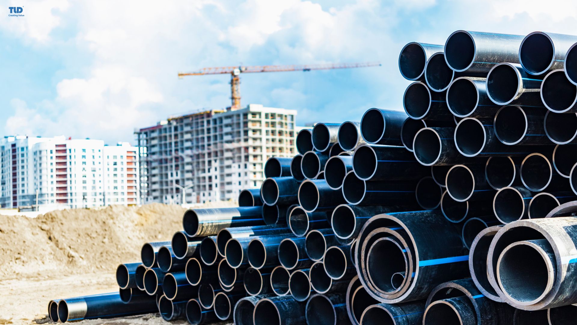 Plastic construction pipes manufactured for building and infrastructure applications