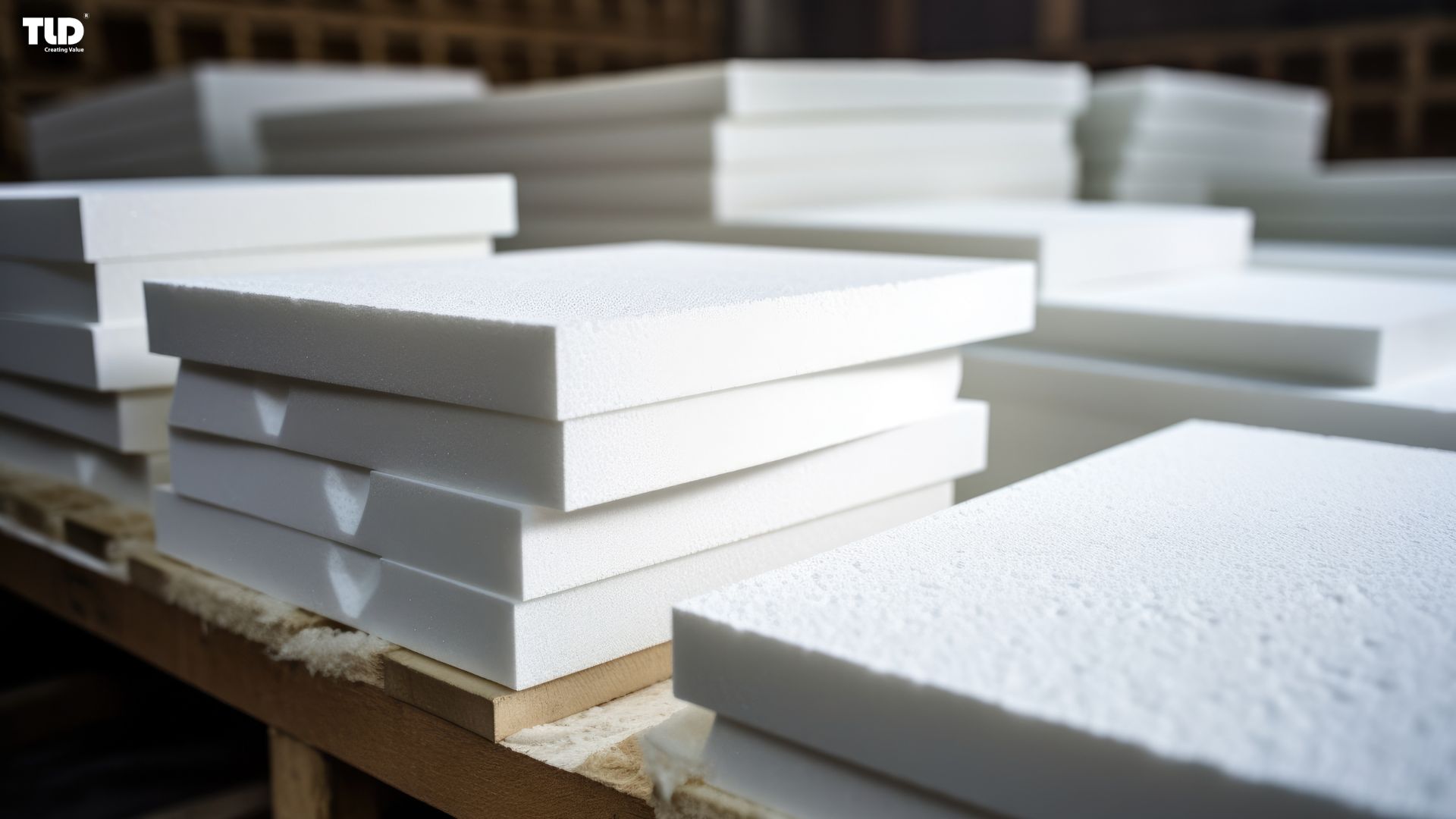 EPS foam in board form, widely used for insulation application