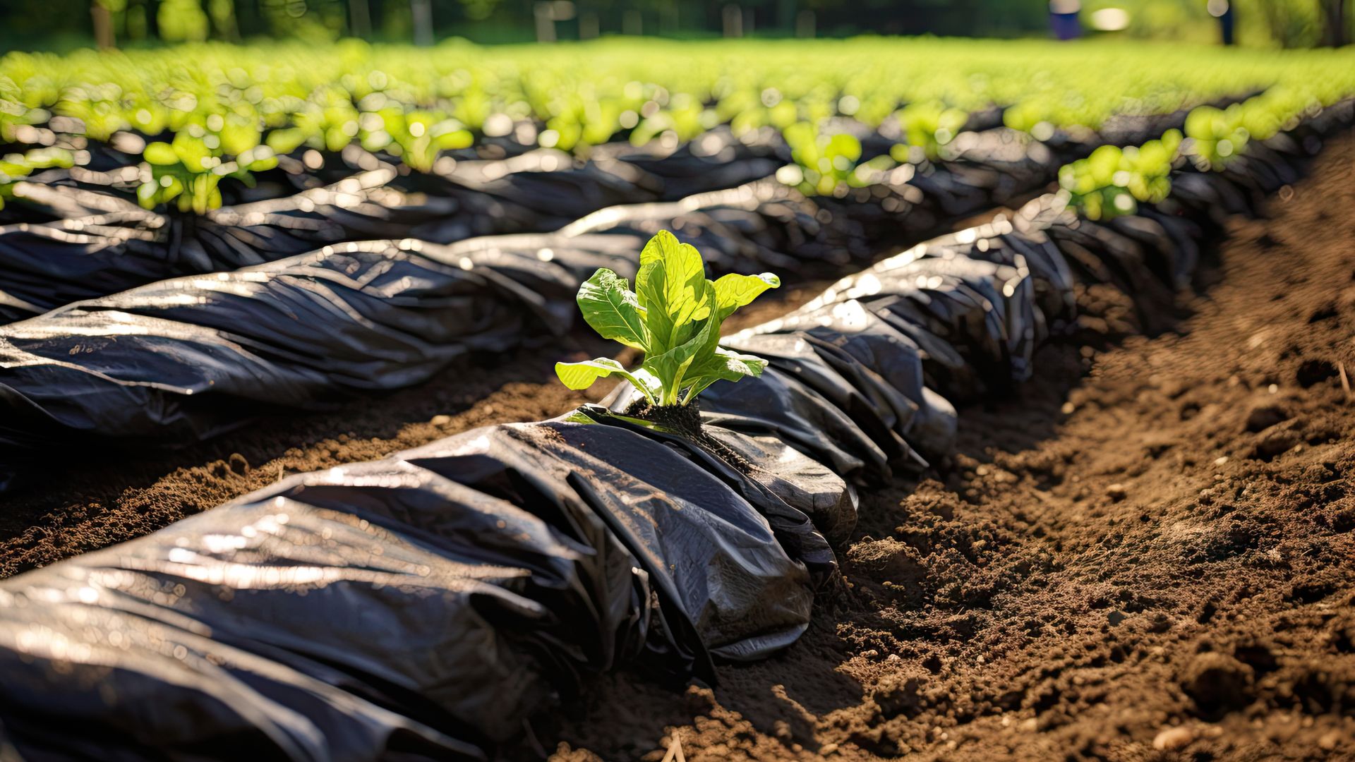 LDPE sheet used in agriculture to retain soil moisture and support crop growth